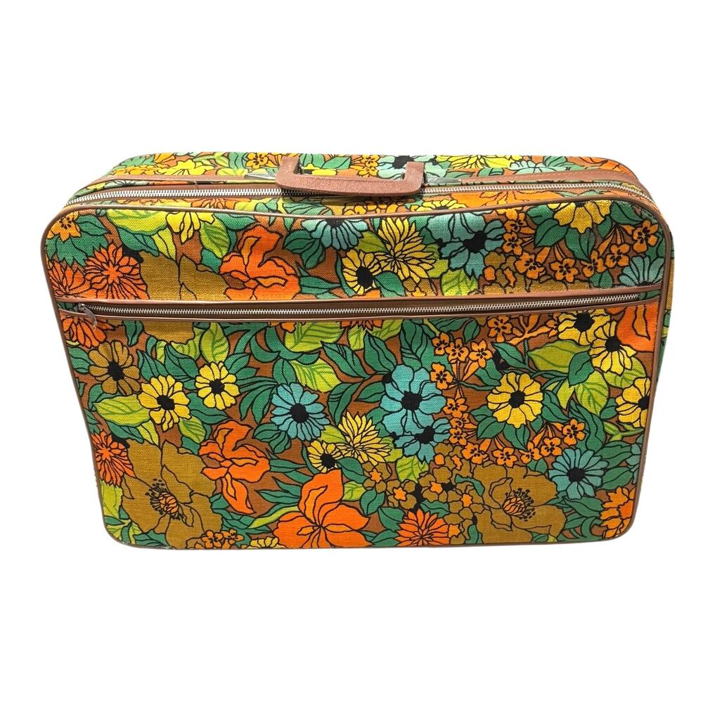 Suitcase Luggage - Galaxy Trav-ler Retro Boho Flower Power Suitcases  - Set of 2